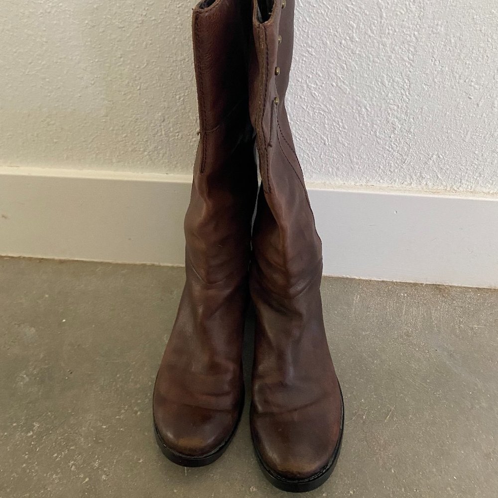 Soft Brown Leather Nine West Riding Boots